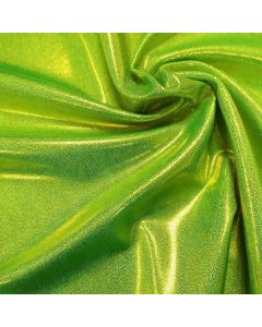 Shine Hologram Lycra 1012 Glime Foil - Gold/Flo Green