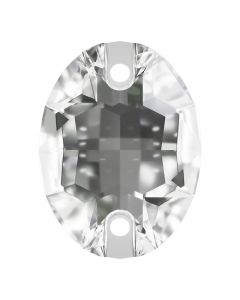 A3210 Aurora Oval sew-on stone flat 2 hole Crystal