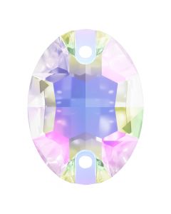 A3210 Aurora Oval sew-on stone flat 2 hole Crystal AB