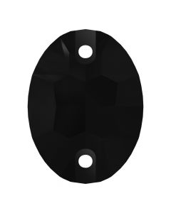 A3210 Aurora Oval sew-on stone flat 2 hole Jet
