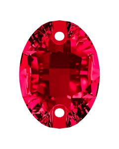 A3210 Aurora Oval sew-on stone flat 2 hole Light Siam