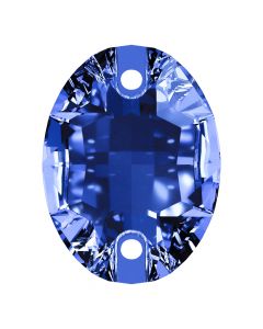 A3210 Aurora Oval sew-on stone flat 2 hole Sapphire