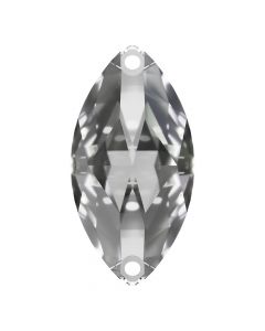 A3223 Aurora Navette sew-on stone flat 2 hole Crystal