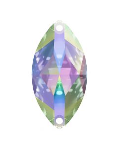 A3223 Aurora Navette sew-on stone flat 2 hole Crystal AB