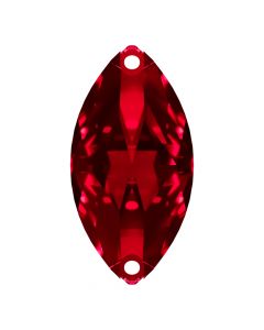 A3223 Aurora Navette sew-on stone flat 2 hole Light Siam