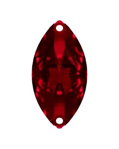 A3223 Aurora Navette sew-on stone flat 2 hole Siam