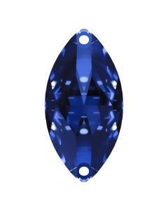A3223 Aurora Navette sew-on stone flat 2 hole Sapphire