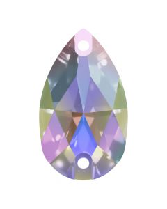 A3230 Aurora Pearshape sew-on stone flat 2 hole Crystal AB