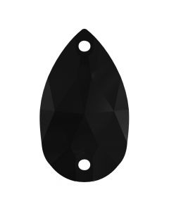 A3230 Aurora Pearshape sew-on stone flat 2 hole Jet