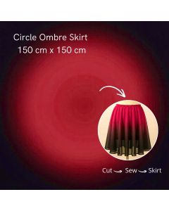 Stretch Net Shading Circle Ombre Skirt 150 cm x 150 cm Black Berry