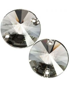 Swarovski Sew-On Rivoli 3200 Black Diamond F (215)
