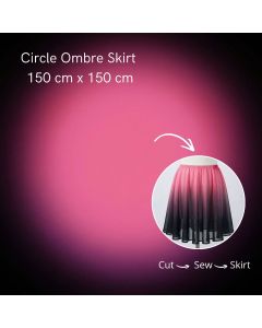 Stretch Net Shading Circle Ombre Skirt 150 cm x 150 cm Black Flamingo