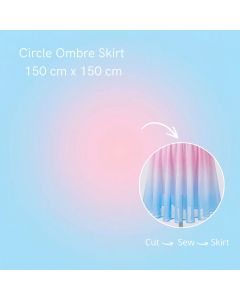 Stretch Net Shading Circle Ombre Skirt 150 cm x 150 cm Blue Flamingo