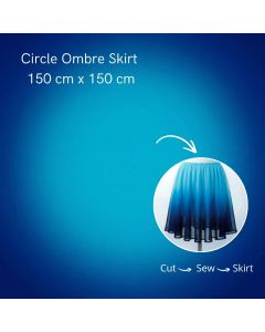 Stretch Net Shading Circle Ombre Skirt 150 cm x 150 cm Blue Ocean