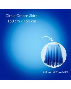 Stretch Net Shading Circle Ombre Skirt 150 cm x 150 cm Blue Sky