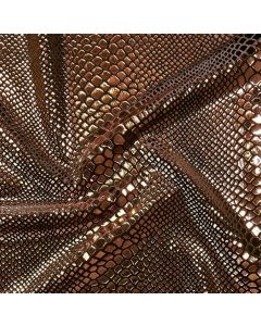 Copper Snake print on Cocoa Stretch Velvet