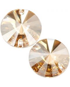 Swarovski Sew-On Rivoli 3200 Crystal Golden Shadow F (001 GSHA)