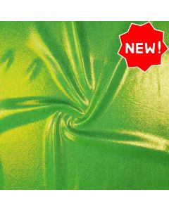 Shine Hologram Lycra 1012 Glime Foil - Gold/Flo Green