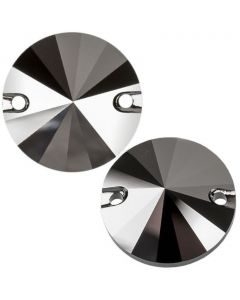 Swarovski Sew-On Rivoli 3200 Jet Hematite (280 HEM)
