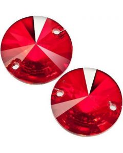 Swarovski Sew-On Rivoli 3200 Light Siam F (227)