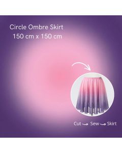 Stretch Net Shading Circle Ombre Skirt 150 cm x 150 cm Lilac Rose