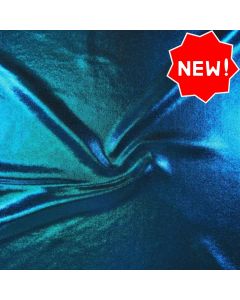 Shine Hologram Lycra 1010 Petrol Foil Effect - Aqua/Dark Green