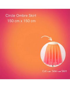 Stretch Net Shading Circle Ombre Skirt 150 cm x 150 cm Pink Apricot