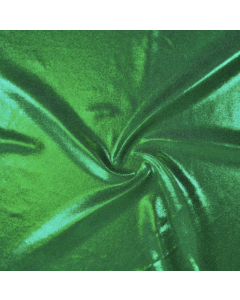 Shine Hologram Lycra 1011 Clover Leaf Foil Shine - Green/Green