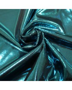 Shine Hologram Lycra 1010 Petrol Foil Effect - Aqua/Dark Green