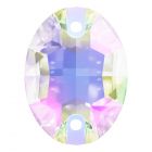 A3210 Aurora Oval sew-on stone flat 2 hole Crystal AB