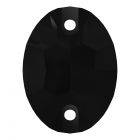 A3210 Aurora Oval sew-on stone flat 2 hole Jet