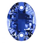 A3210 Aurora Oval sew-on stone flat 2 hole Sapphire