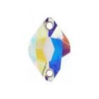 A3211 Aurora Lemon sew-on stone flat 2 hole Crystal AB
