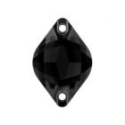 A3211 Aurora Lemon sew-on stone flat 2 hole Jet