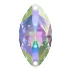 A3223 Aurora Navette sew-on stone flat 2 hole Crystal AB