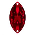A3223 Aurora Navette sew-on stone flat 2 hole Light Siam