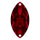 A3223 Aurora Navette sew-on stone flat 2 hole Siam