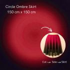 Stretch Net Shading Circle Ombre Skirt 150 cm x 150 cm Black Berry
