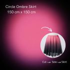 Stretch Net Shading Circle Ombre Skirt 150 cm x 150 cm Black Flamingo