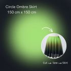 Stretch Net Shading Circle Ombre Skirt 150 cm x 150 cm Black Grass