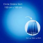 Stretch Net Shading Circle Ombre Skirt 150 cm x 150 cm Blue Sky