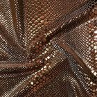 Copper Snake print on Cocoa Stretch Velvet