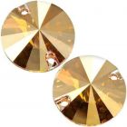 Swarovski Sew-On Rivoli 3200 Crystal Metallic Sunshine F (001 METSH)