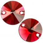 Swarovski Sew-On Rivoli 3200 Scarlet F (276)