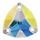 A3272 Aurora Trilliant sew-on stone flat 3 hole Crystal AB