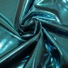 Shine Hologram Lycra 1010 Petrol Foil Effect - Aqua/Dark Green
